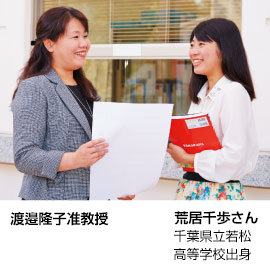 荒居千歩さん・渡邉隆子准教授